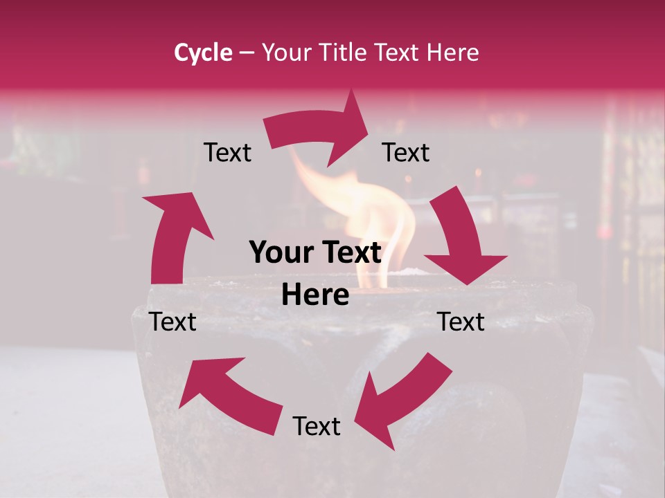 A Candle That Is Sitting On A Table PowerPoint Template