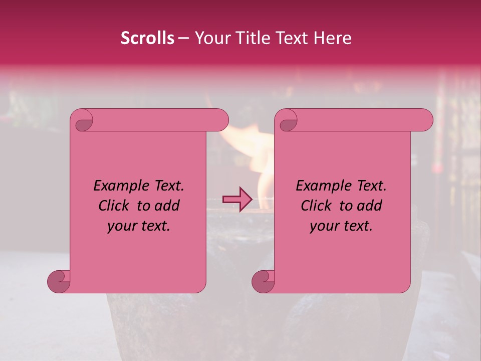 A Candle That Is Sitting On A Table PowerPoint Template