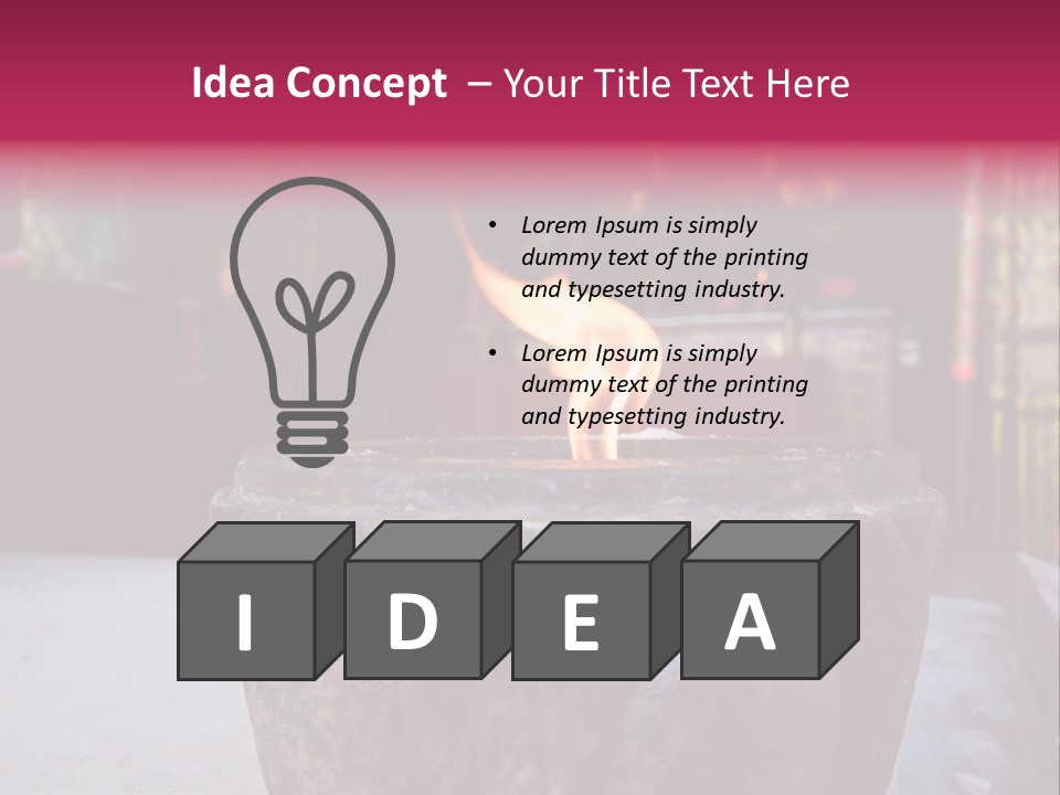 A Candle That Is Sitting On A Table PowerPoint Template