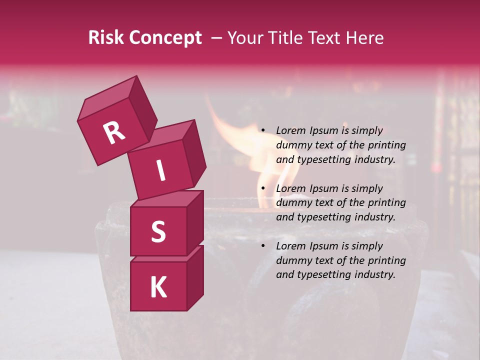 A Candle That Is Sitting On A Table PowerPoint Template