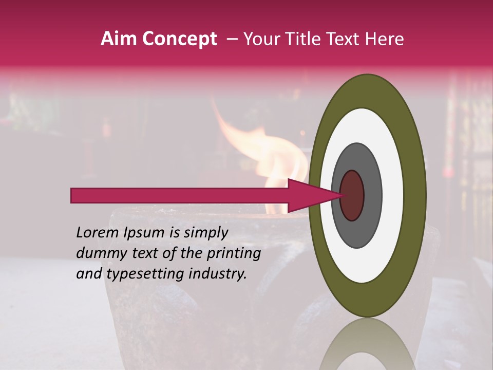 A Candle That Is Sitting On A Table PowerPoint Template