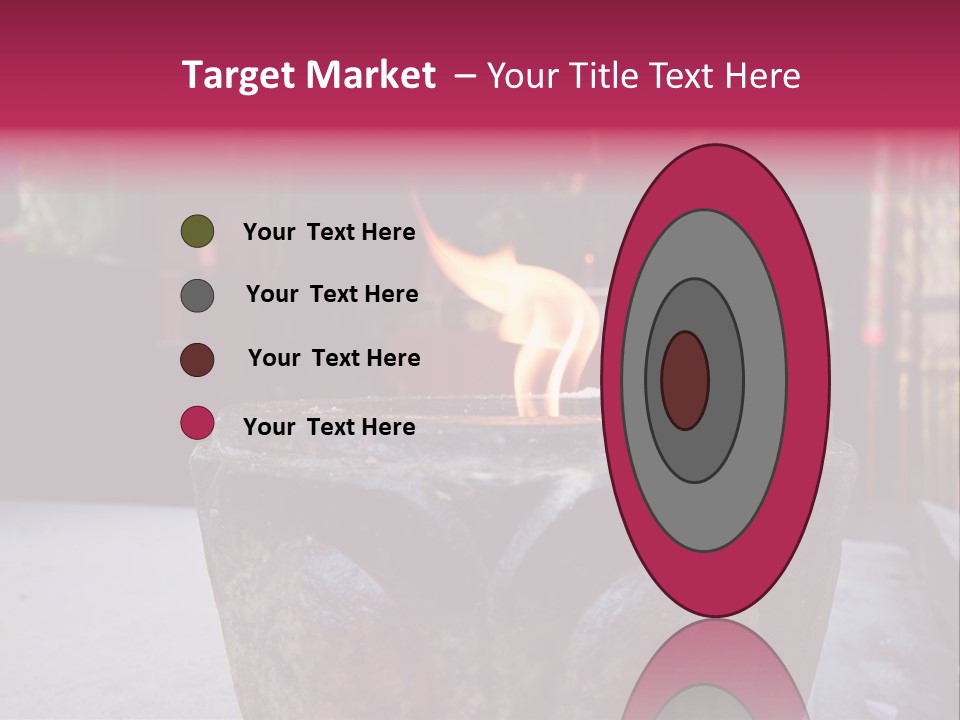 A Candle That Is Sitting On A Table PowerPoint Template