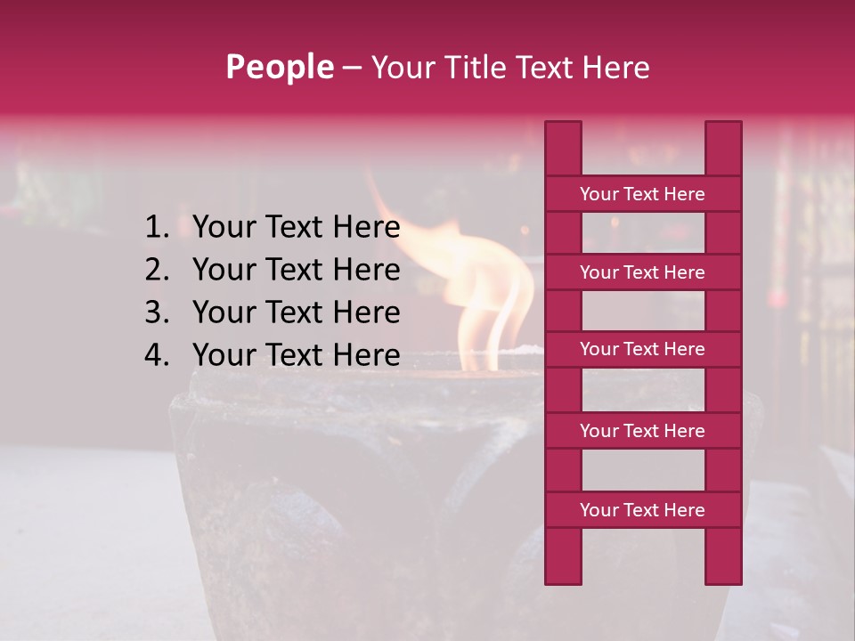 A Candle That Is Sitting On A Table PowerPoint Template