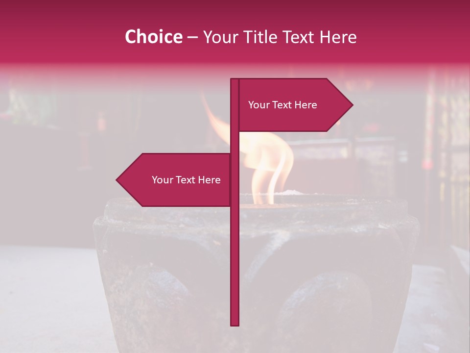A Candle That Is Sitting On A Table PowerPoint Template