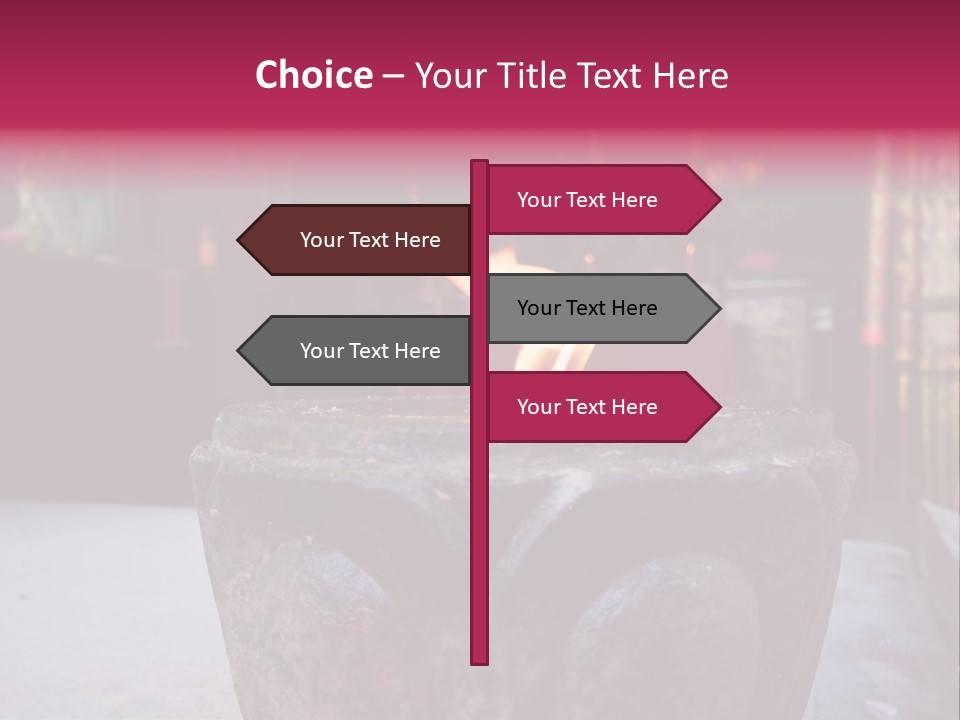 A Candle That Is Sitting On A Table PowerPoint Template