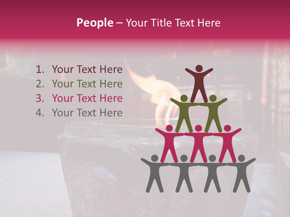 A Candle That Is Sitting On A Table PowerPoint Template