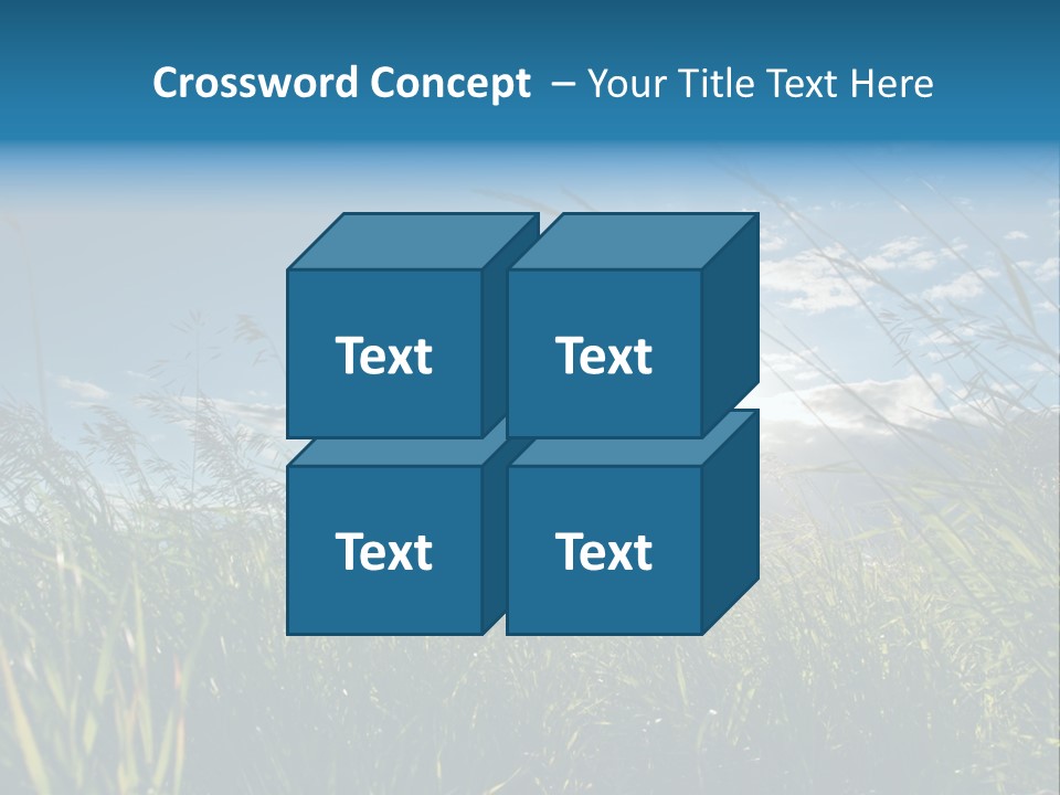 The Sun Is Shining Through The Clouds Over The Grass PowerPoint Template