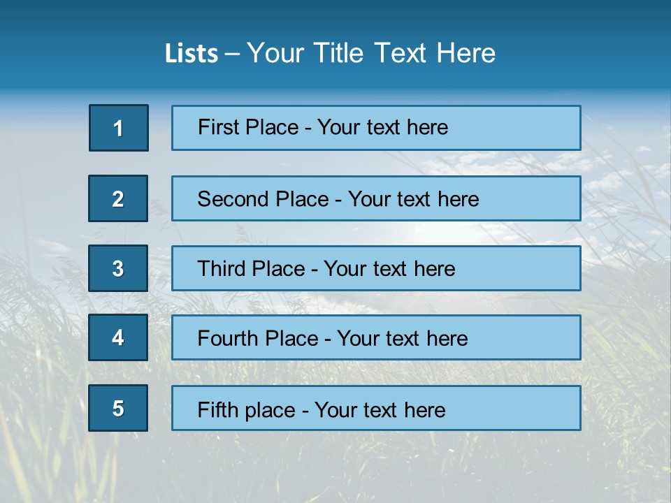 The Sun Is Shining Through The Clouds Over The Grass PowerPoint Template