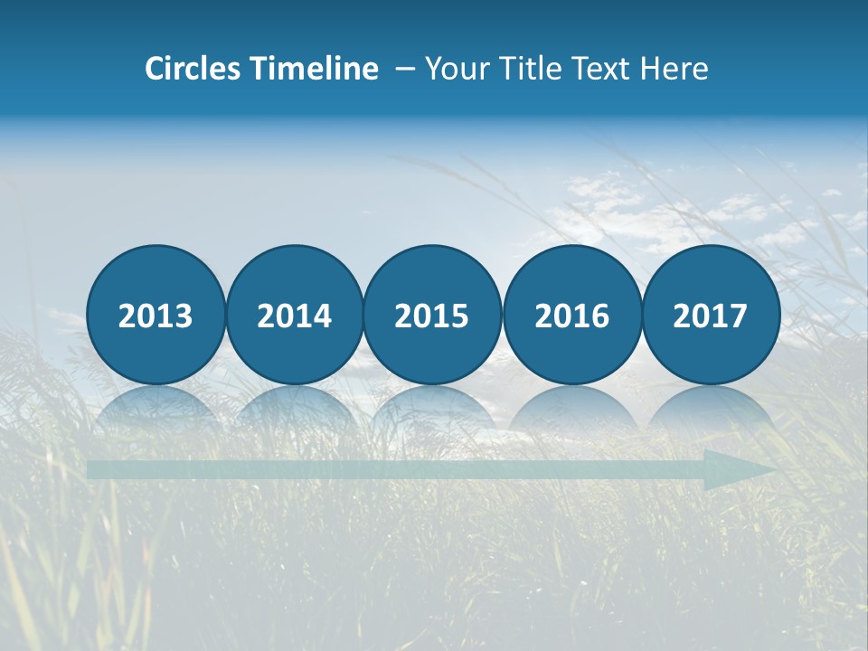 The Sun Is Shining Through The Clouds Over The Grass PowerPoint Template