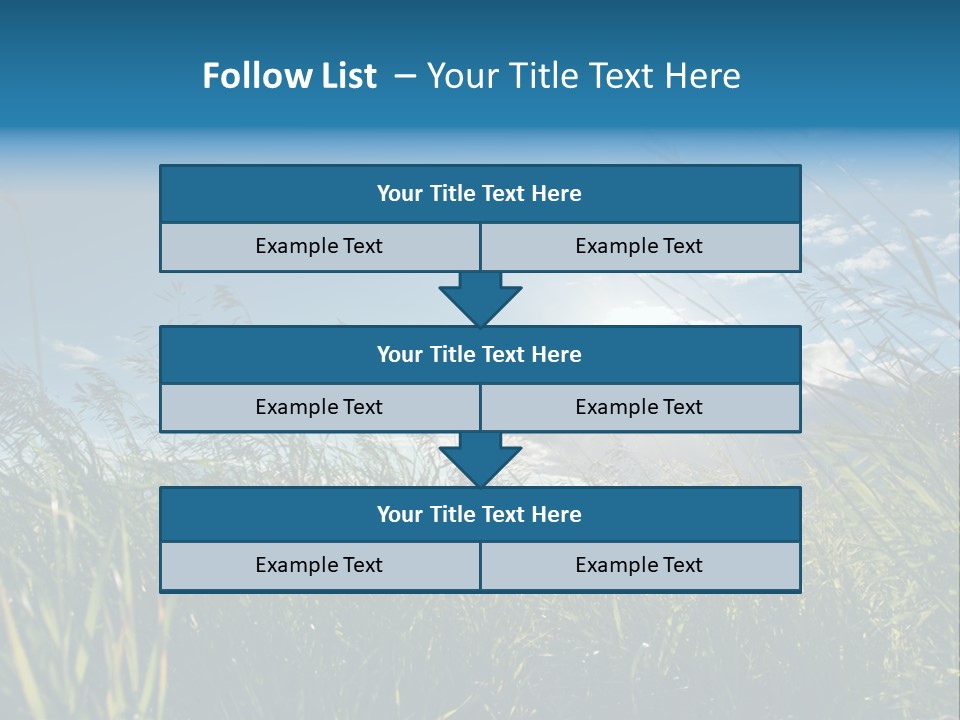 The Sun Is Shining Through The Clouds Over The Grass PowerPoint Template
