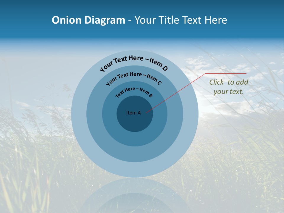 The Sun Is Shining Through The Clouds Over The Grass PowerPoint Template