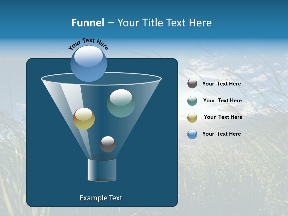 The Sun Is Shining Through The Clouds Over The Grass PowerPoint Template