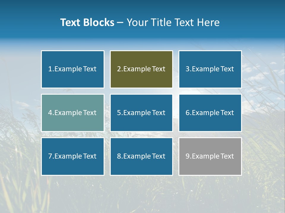 The Sun Is Shining Through The Clouds Over The Grass PowerPoint Template