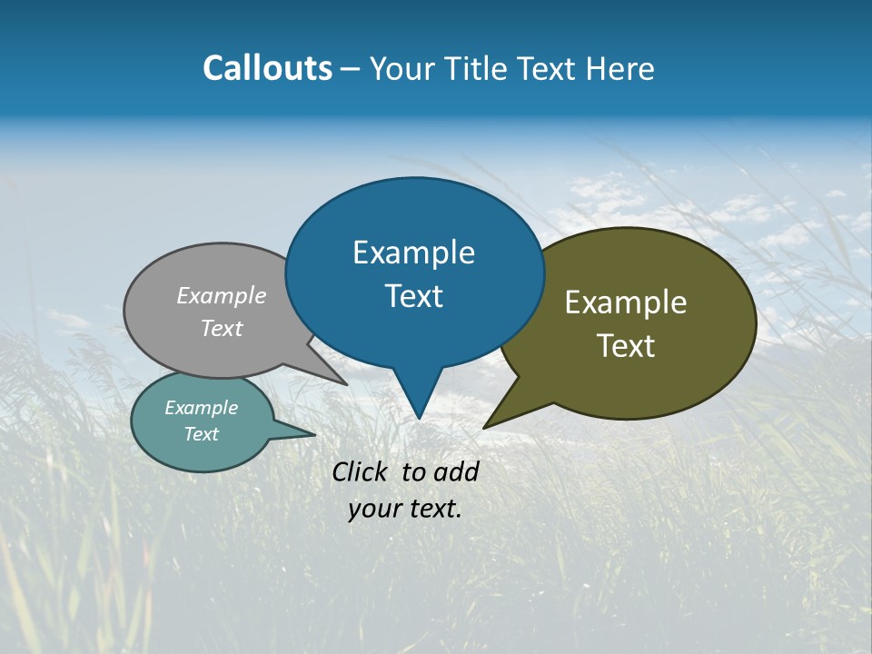 The Sun Is Shining Through The Clouds Over The Grass PowerPoint Template
