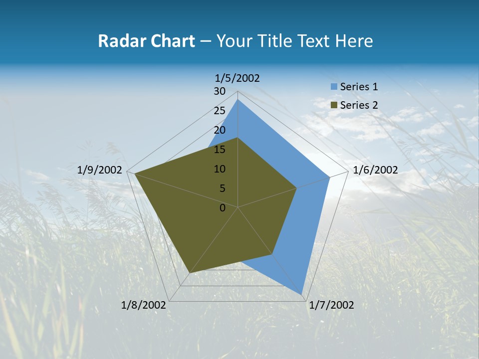 The Sun Is Shining Through The Clouds Over The Grass PowerPoint Template