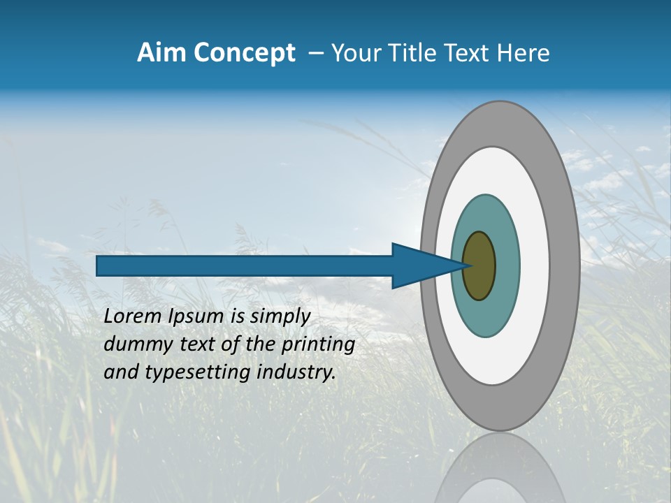 The Sun Is Shining Through The Clouds Over The Grass PowerPoint Template