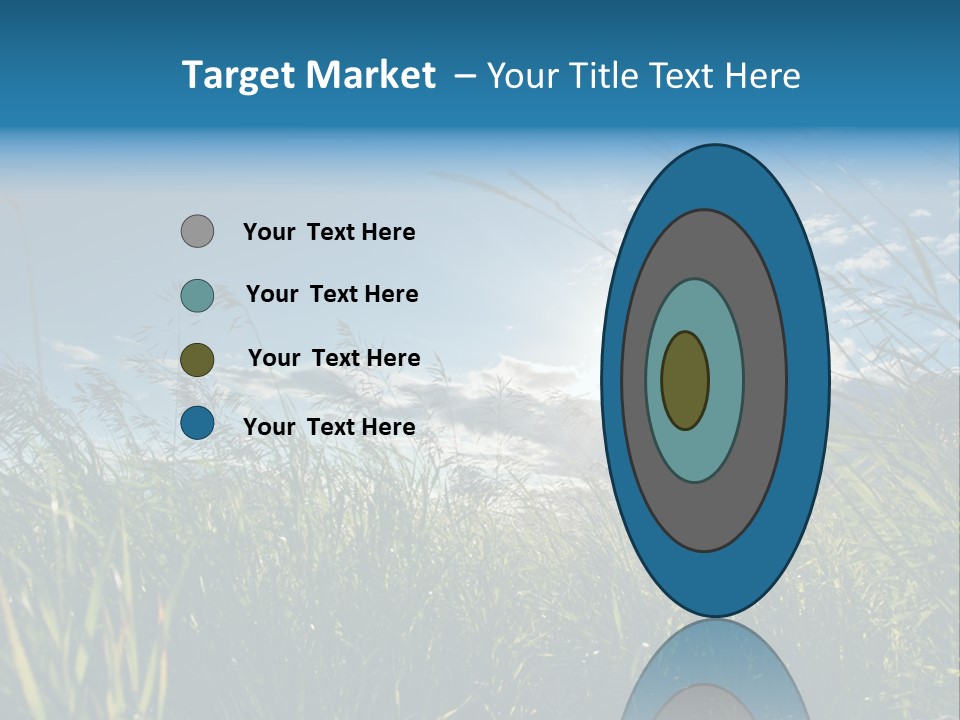 The Sun Is Shining Through The Clouds Over The Grass PowerPoint Template