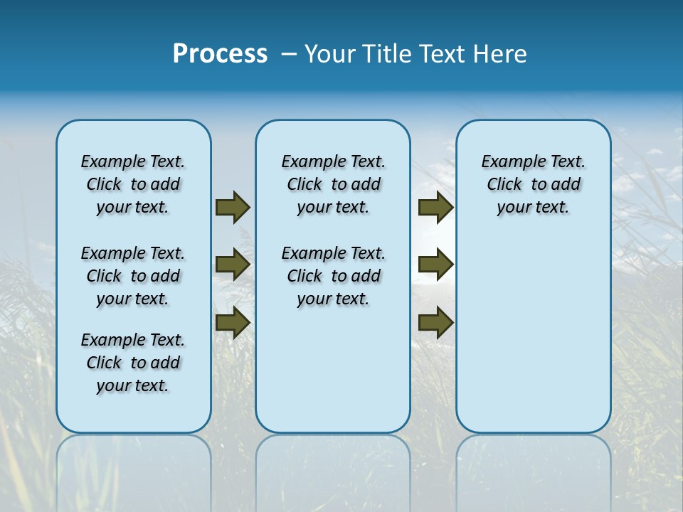 The Sun Is Shining Through The Clouds Over The Grass PowerPoint Template