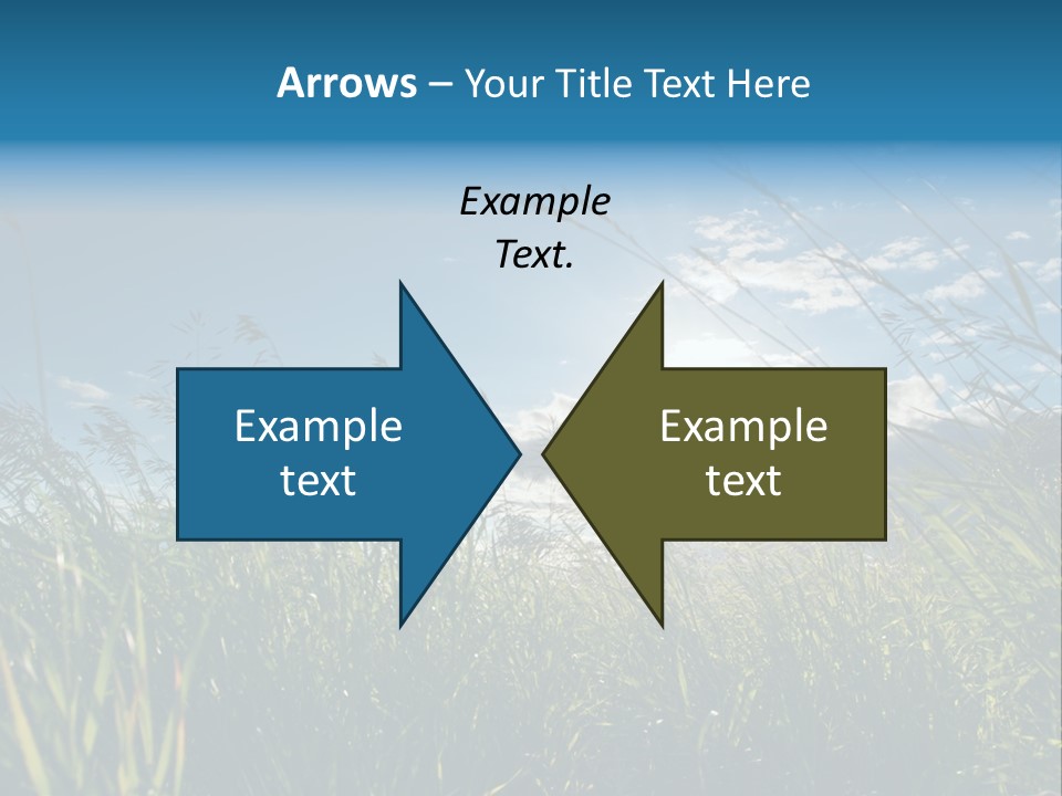 The Sun Is Shining Through The Clouds Over The Grass PowerPoint Template