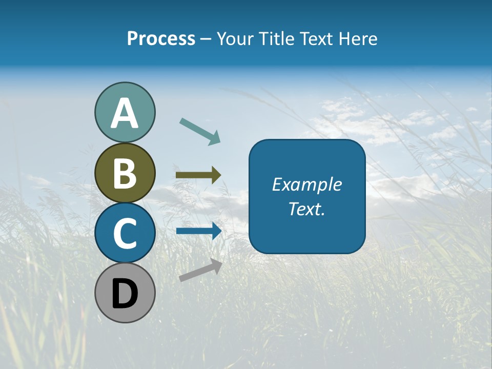 The Sun Is Shining Through The Clouds Over The Grass PowerPoint Template
