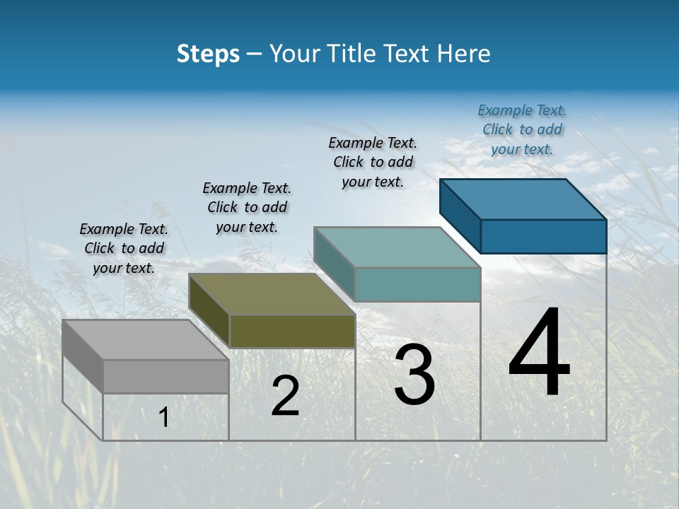 The Sun Is Shining Through The Clouds Over The Grass PowerPoint Template