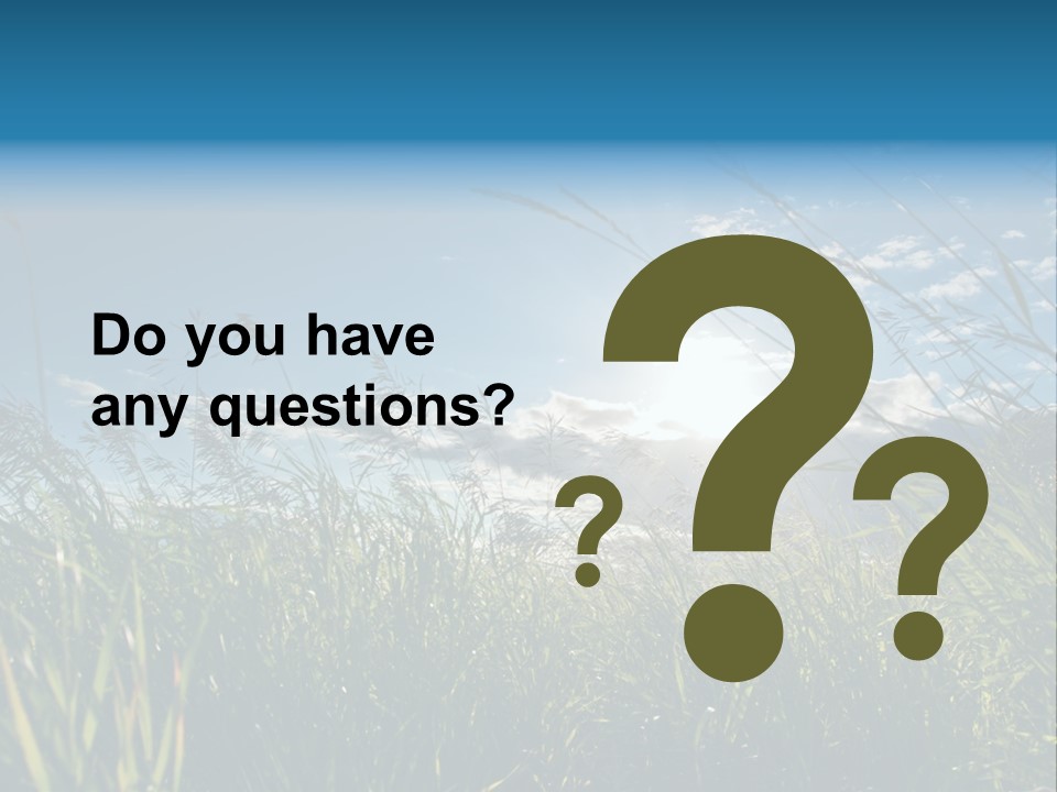 The Sun Is Shining Through The Clouds Over The Grass PowerPoint Template