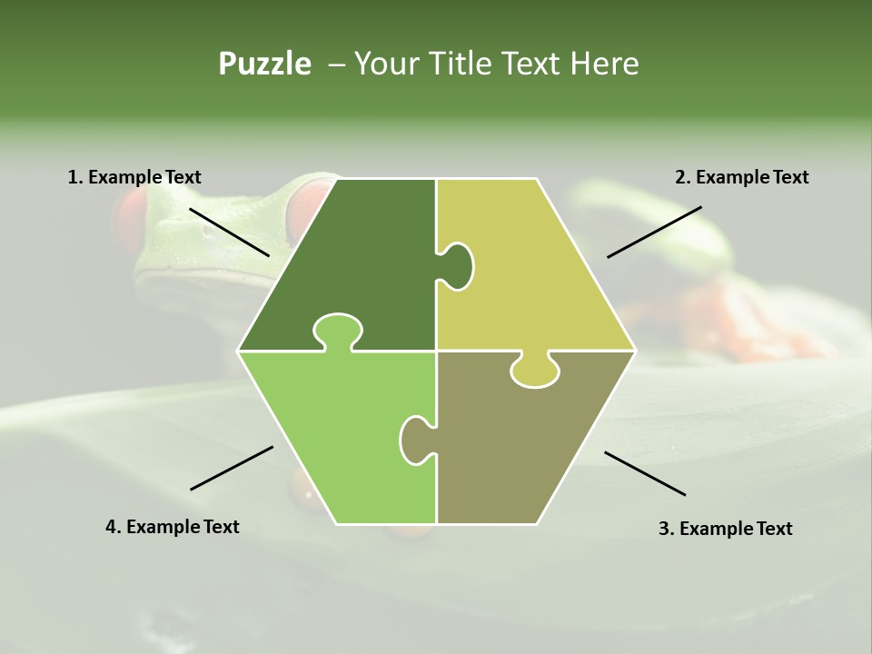 A Frog Sitting On Top Of A Green Leaf PowerPoint Template