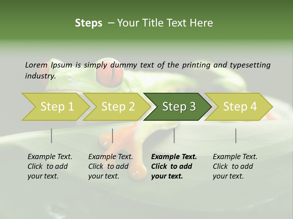 A Frog Sitting On Top Of A Green Leaf PowerPoint Template