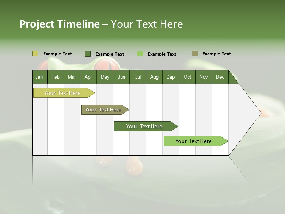 A Frog Sitting On Top Of A Green Leaf PowerPoint Template