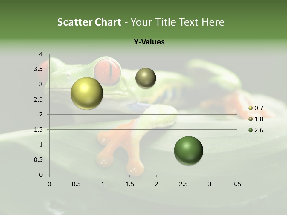 A Frog Sitting On Top Of A Green Leaf PowerPoint Template