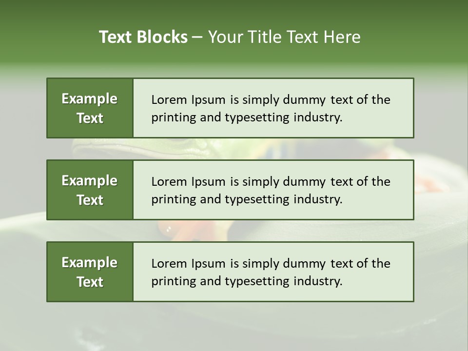 A Frog Sitting On Top Of A Green Leaf PowerPoint Template