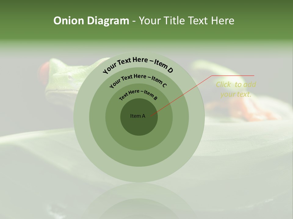 A Frog Sitting On Top Of A Green Leaf PowerPoint Template