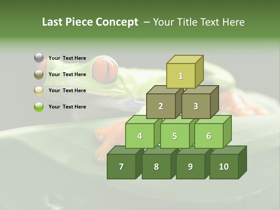 A Frog Sitting On Top Of A Green Leaf PowerPoint Template