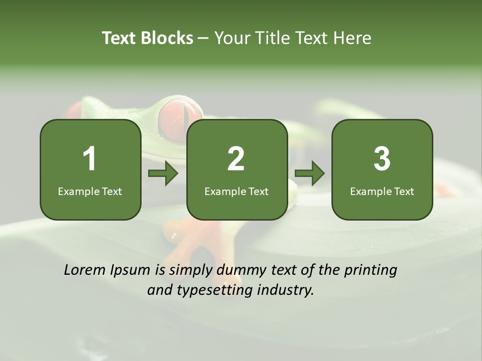 A Frog Sitting On Top Of A Green Leaf PowerPoint Template