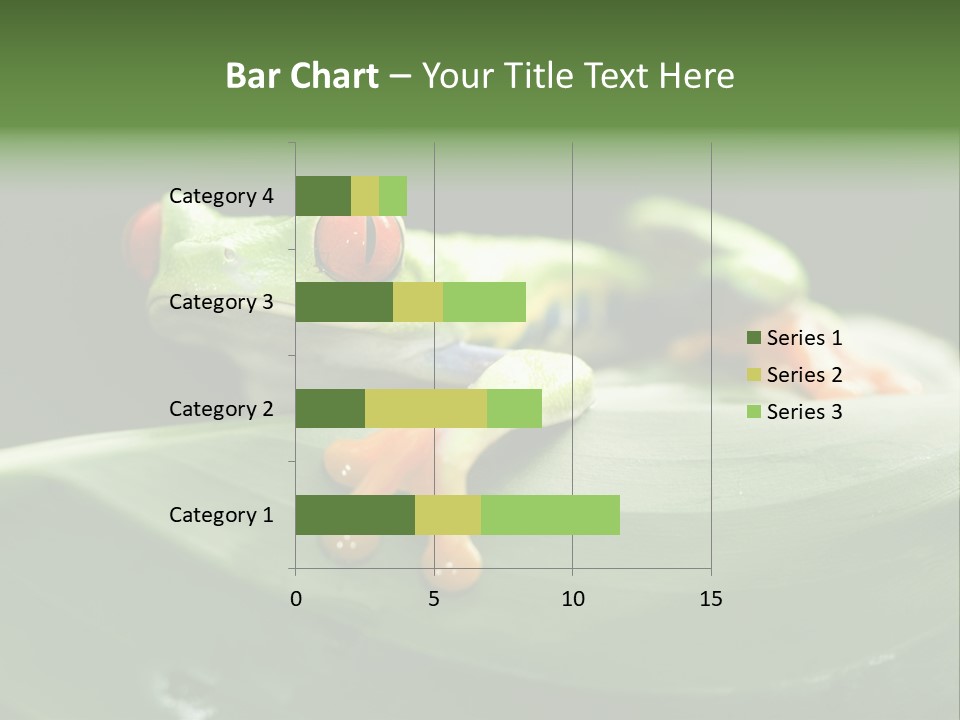 A Frog Sitting On Top Of A Green Leaf PowerPoint Template