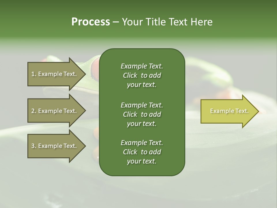 A Frog Sitting On Top Of A Green Leaf PowerPoint Template