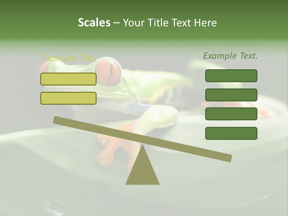 A Frog Sitting On Top Of A Green Leaf PowerPoint Template