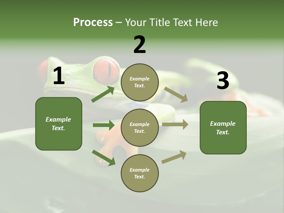 A Frog Sitting On Top Of A Green Leaf PowerPoint Template