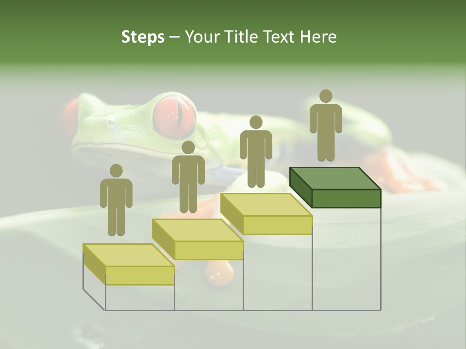 A Frog Sitting On Top Of A Green Leaf PowerPoint Template