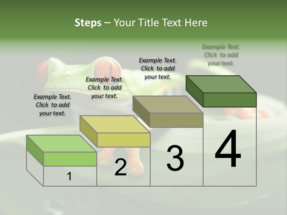 A Frog Sitting On Top Of A Green Leaf PowerPoint Template