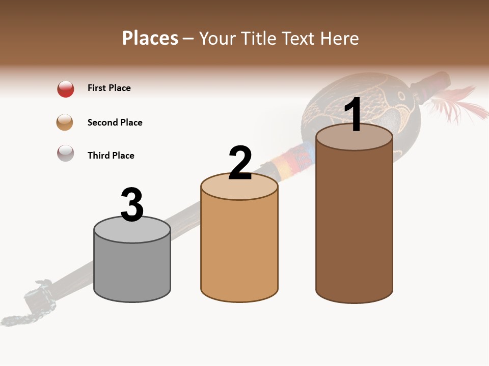 A Wooden Pole With A Bird On It PowerPoint Template