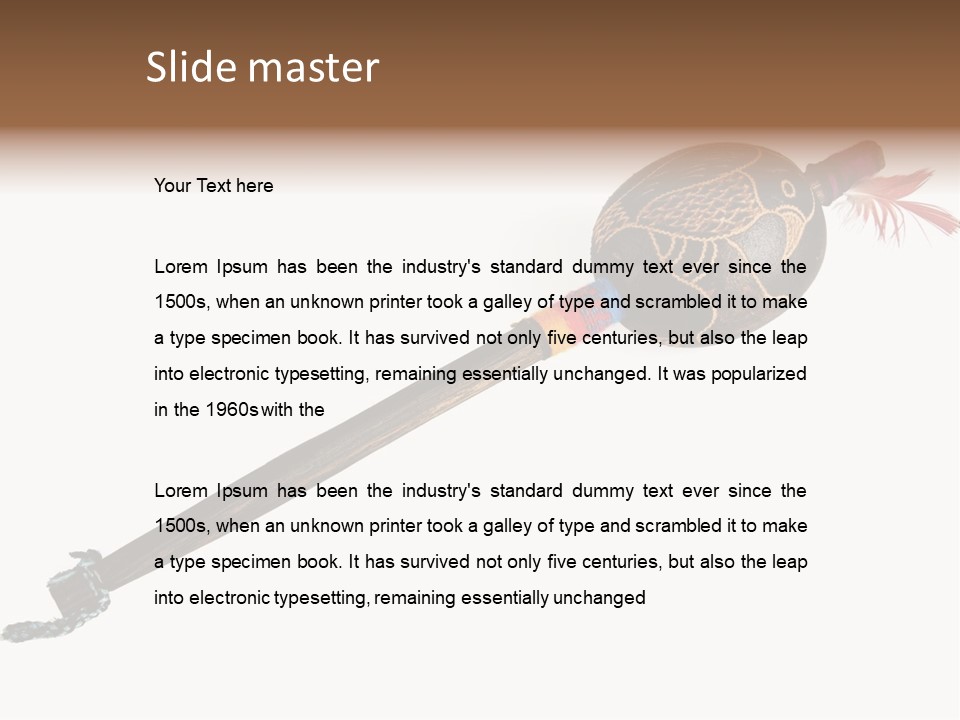 A Wooden Pole With A Bird On It PowerPoint Template