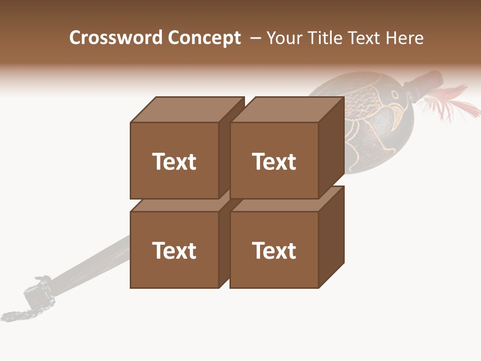 A Wooden Pole With A Bird On It PowerPoint Template