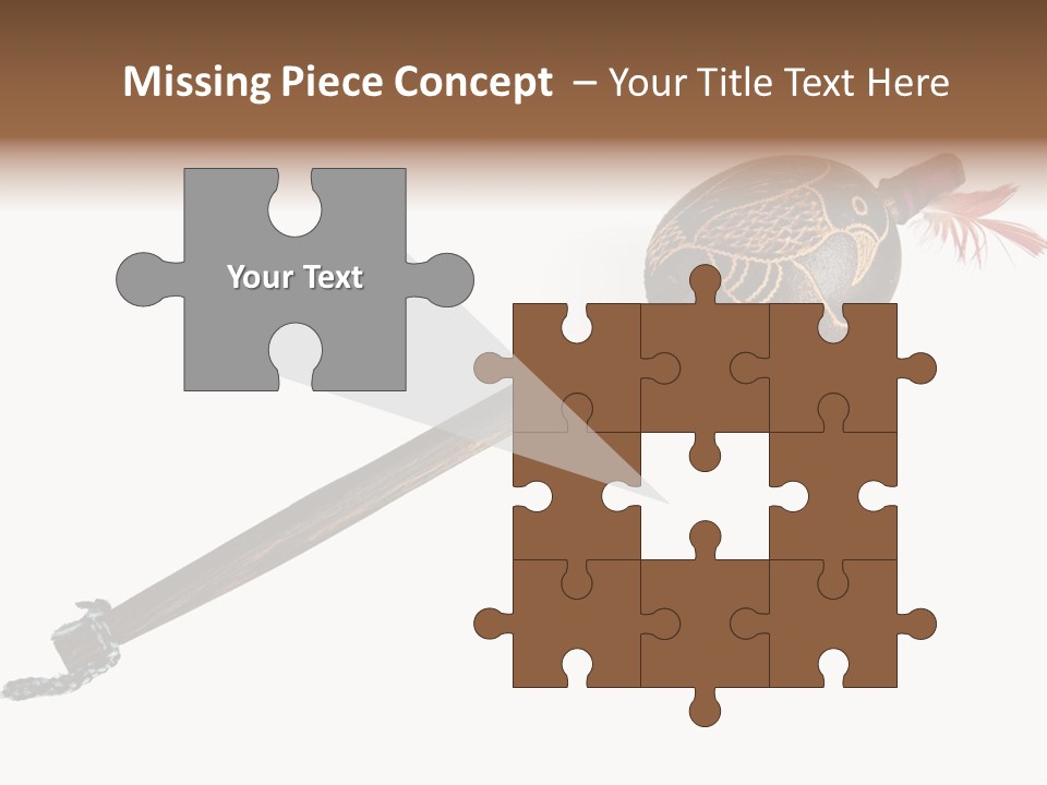 A Wooden Pole With A Bird On It PowerPoint Template