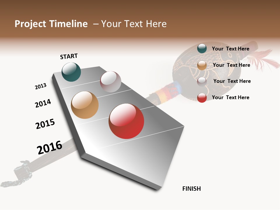 A Wooden Pole With A Bird On It PowerPoint Template