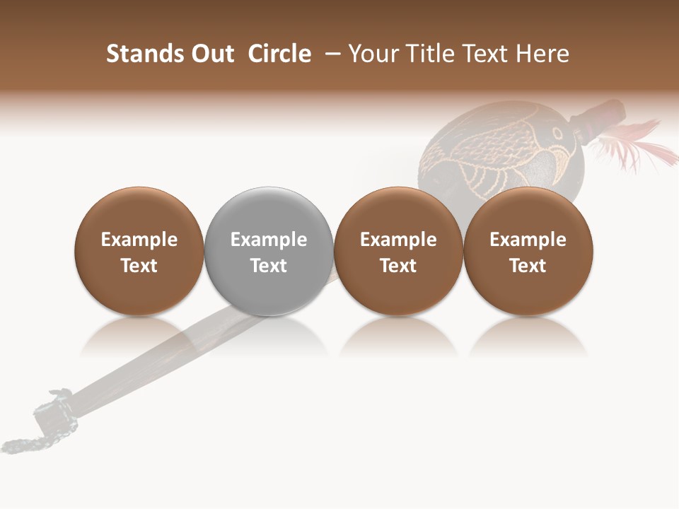 A Wooden Pole With A Bird On It PowerPoint Template