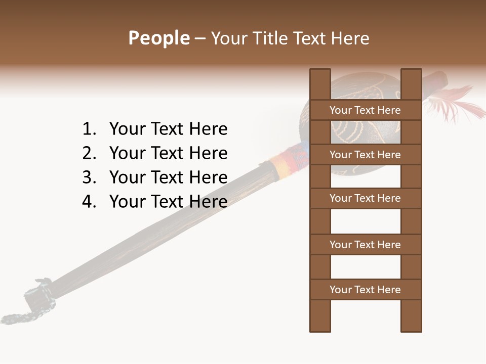 A Wooden Pole With A Bird On It PowerPoint Template