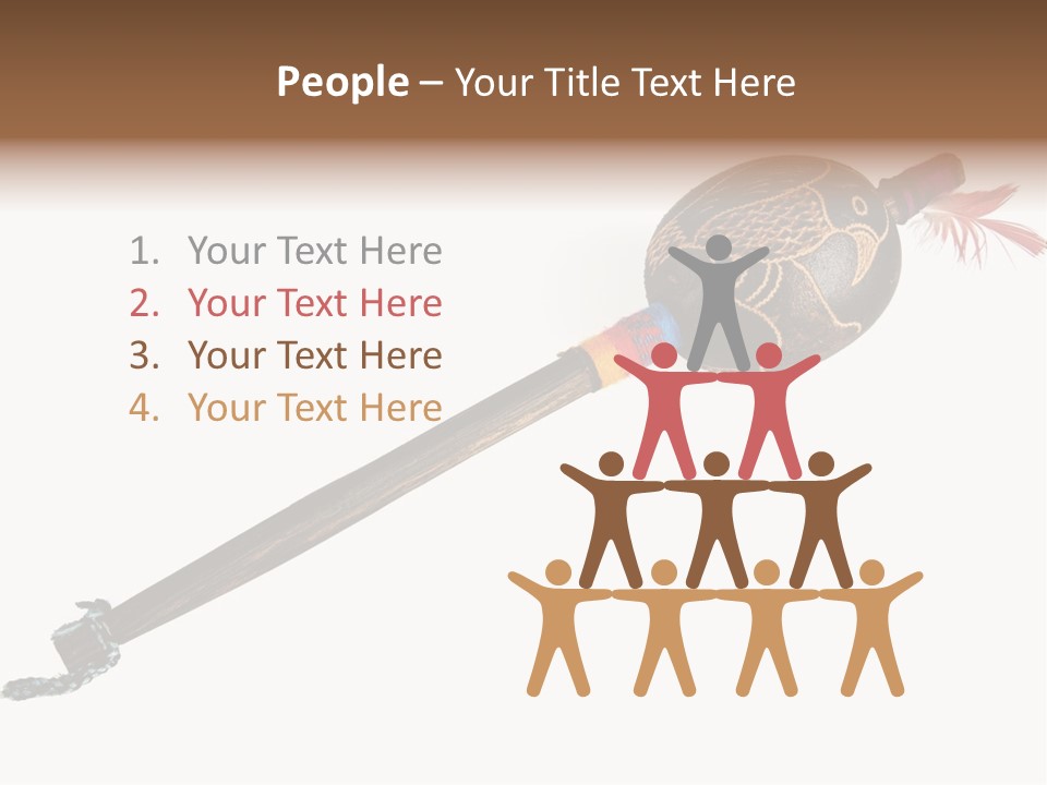 A Wooden Pole With A Bird On It PowerPoint Template