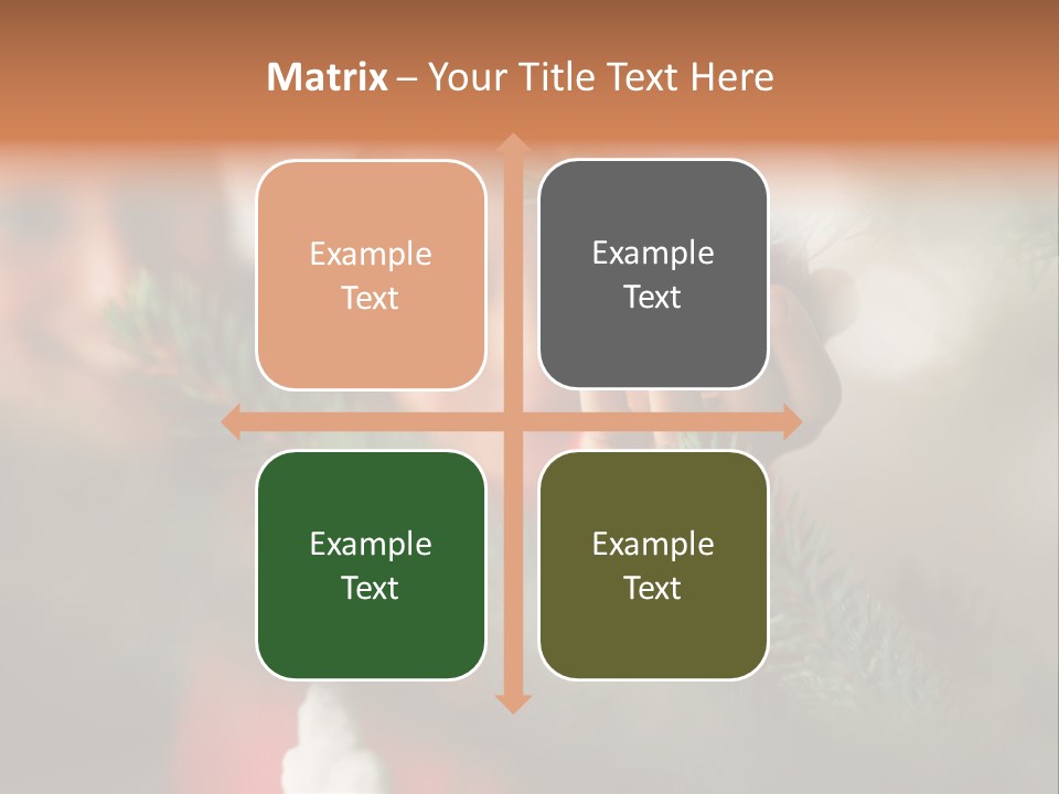 A Child Holding A Christmas Ornament In Front Of A Christmas Tree PowerPoint Template