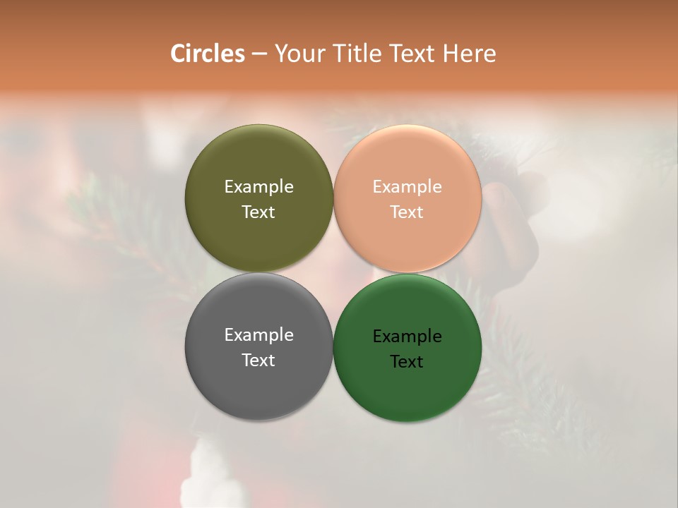 A Child Holding A Christmas Ornament In Front Of A Christmas Tree PowerPoint Template